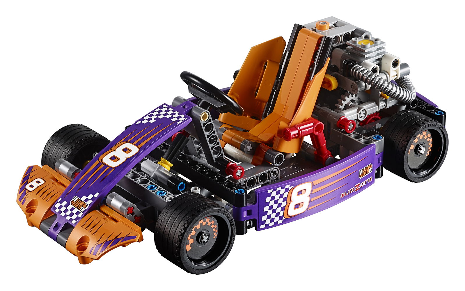 LEGO® Technic Racing kart #8 lilla / appelsin