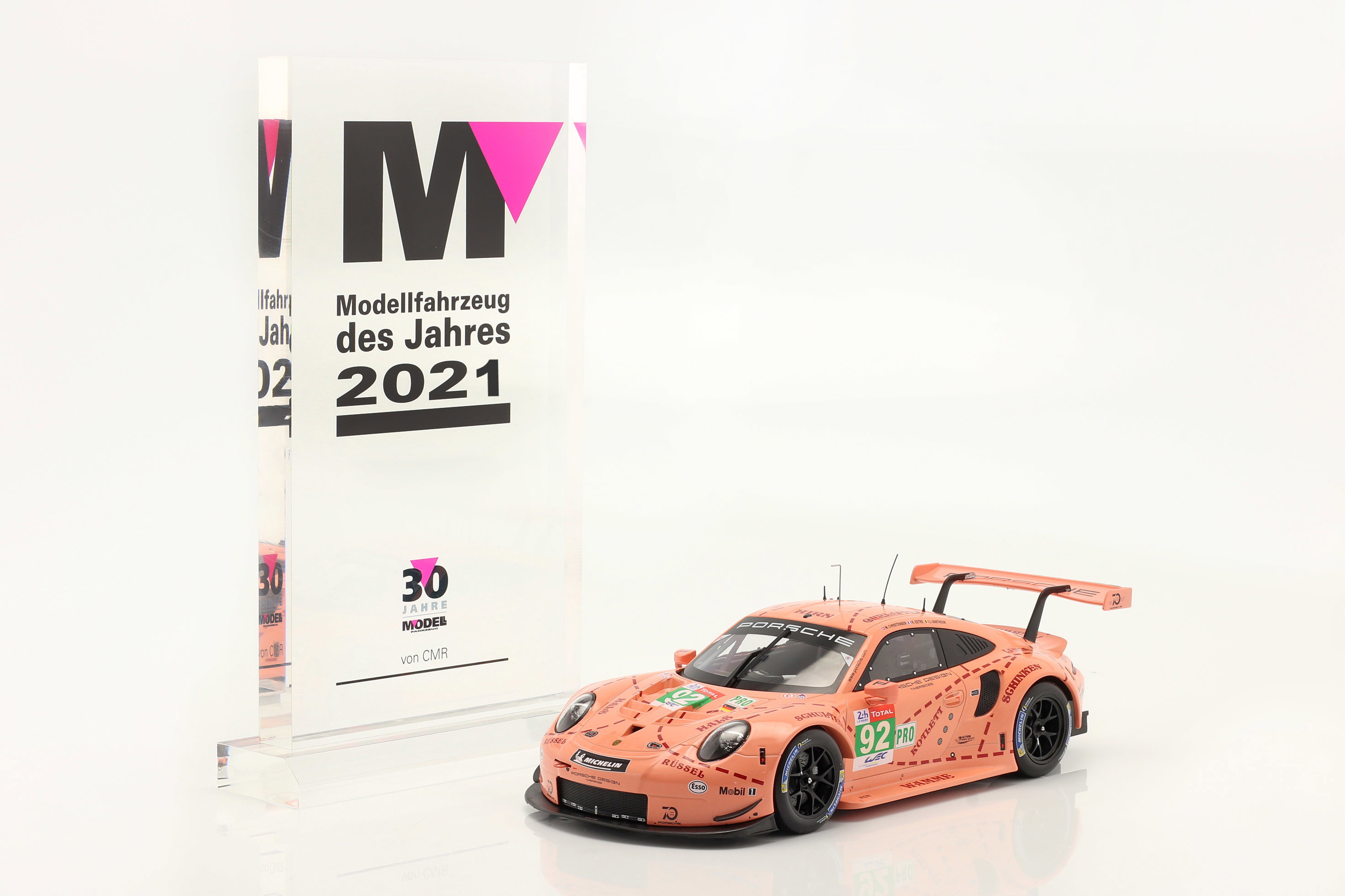 Porsche 911 (991) RSR #92 Class Winner LMGTE 24h LeMans 2018 Pink Pig 1:18 Ixo