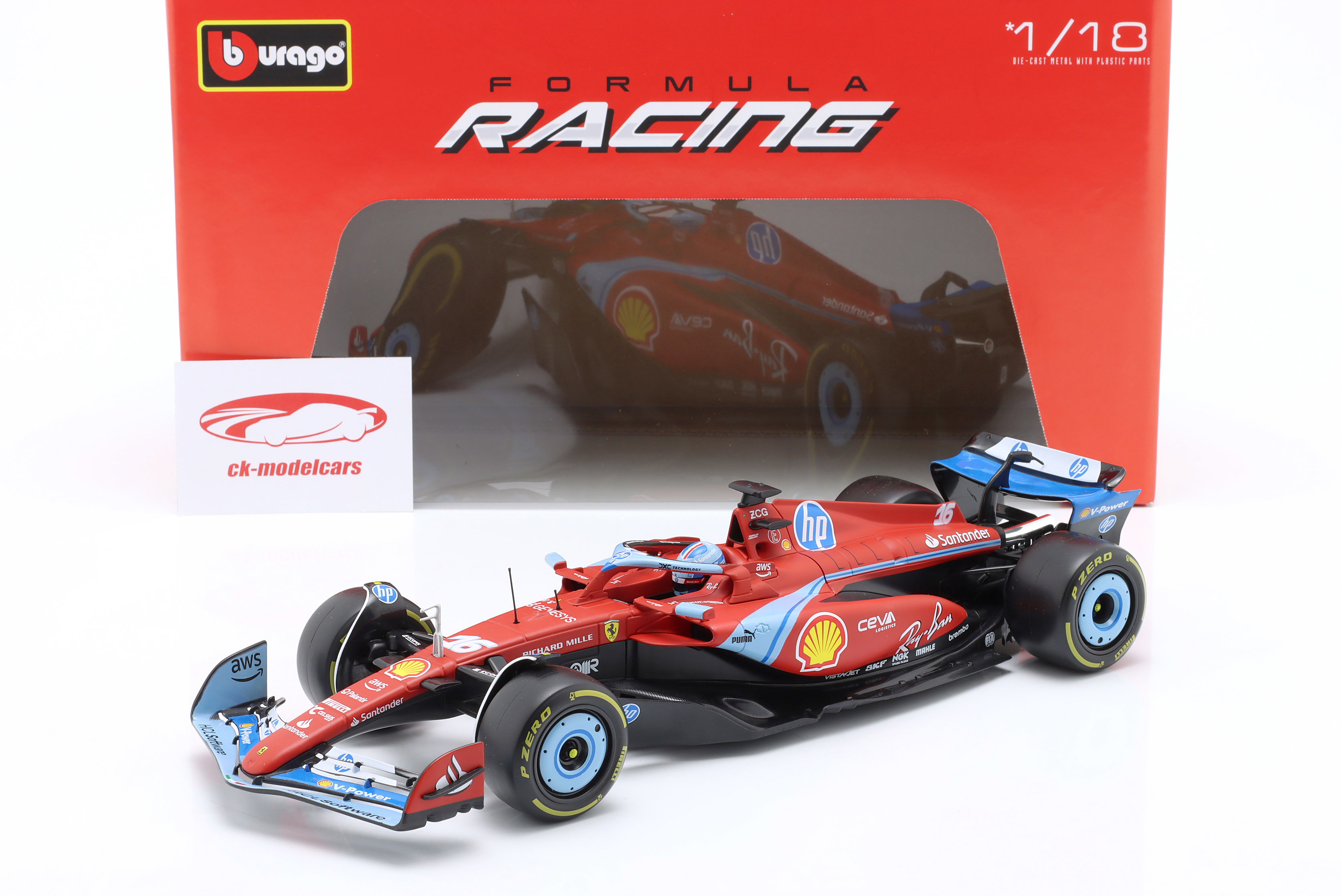 Charles Leclerc Ferrari SF-24 #16 3rd Miami GP Formel 1 2024 1:18 Bburago