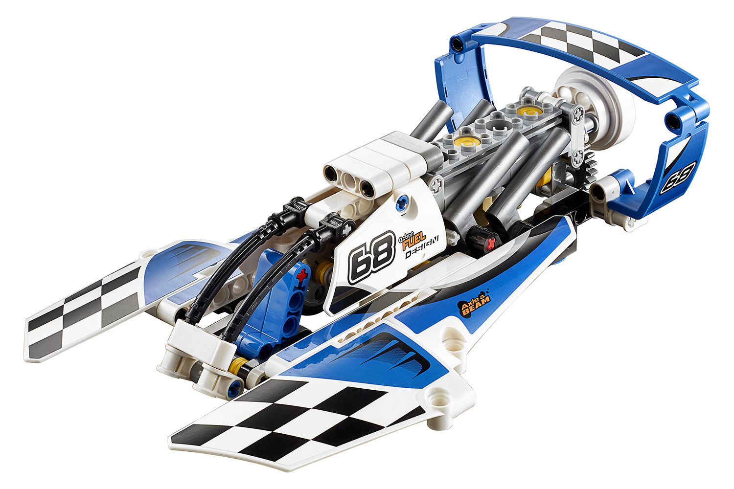 LEGO® Technic Watervliegtuig boot renner #68 wit / blauw