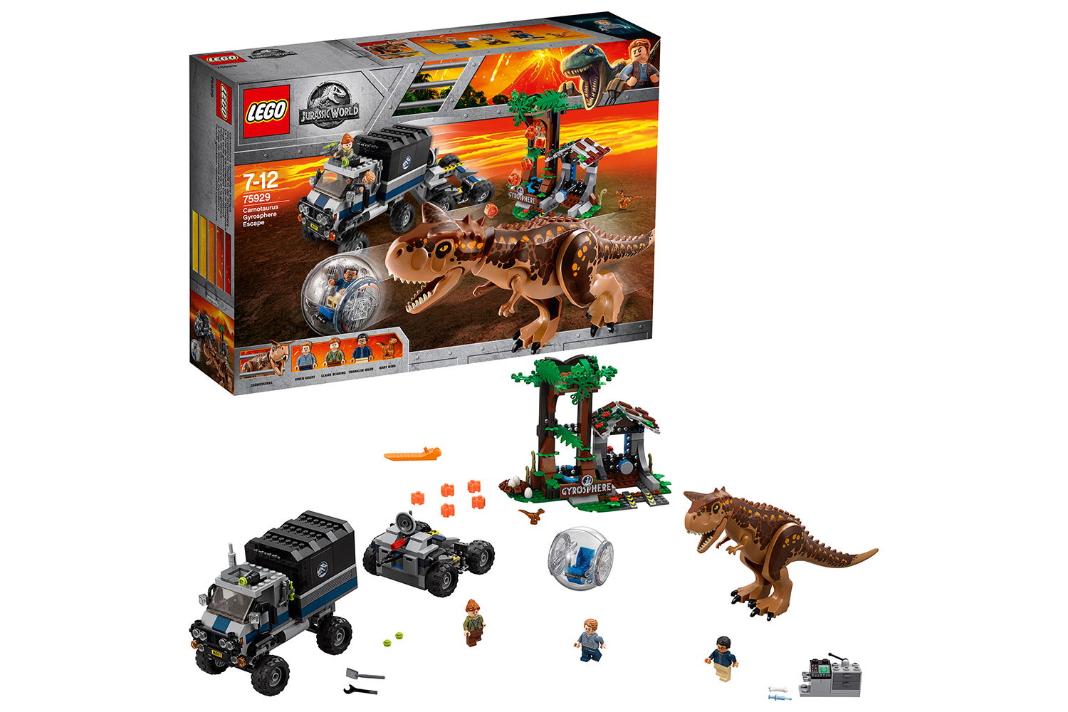 LEGO® Jurassic World™ Carnotaurus - Flucht in der Gyrosphere
