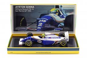 modelcars miniatures Williams FW16 San Marino GP Senna 1:18 Minichamps