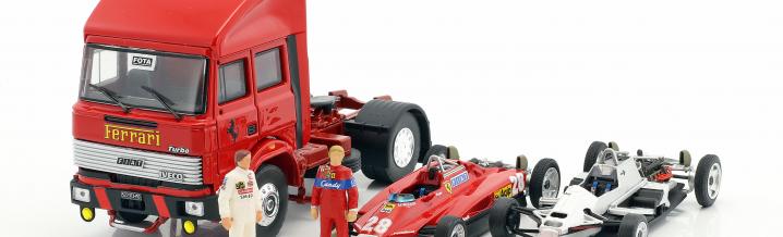 Big boy: Ferrari racing transporter from Brumm