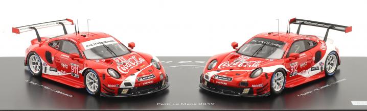 Ein hochwertiges Set für Sammler. Produkt-Launch des limitierten Porsche RSR im auffälligen Coca-Cola-Design von Spark 