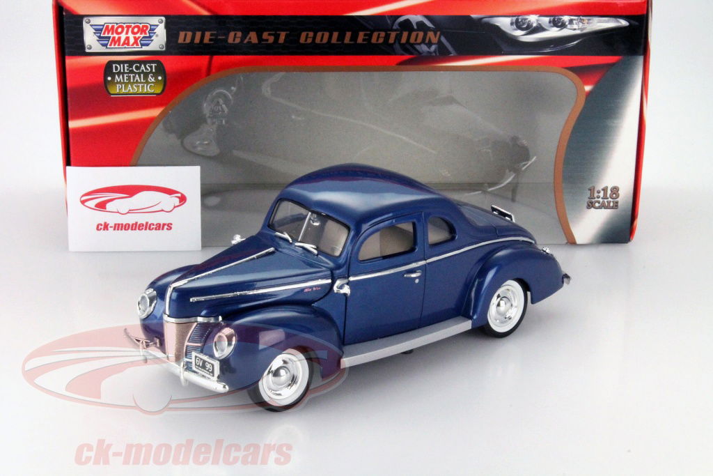 マック MotorMax 1:18 Ford Deluxe Coupe Year 1940 blue 73108 model