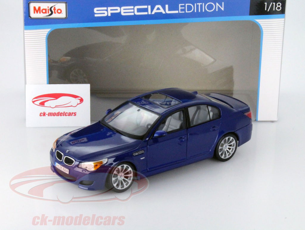 Maisto 1:18 BMW M5 (E60) blue 31144 model car 31144 090159311447