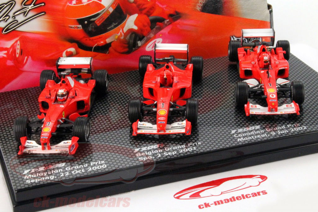 HotWheels 1:43 Michael Schumacher 3-Car Set Ferrari formula