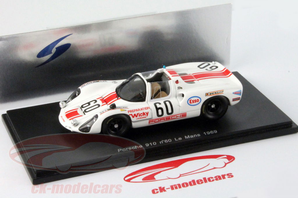 Spark 1:43 ポルシェ 910 #60 24h ルマン 1969 de Mortemart