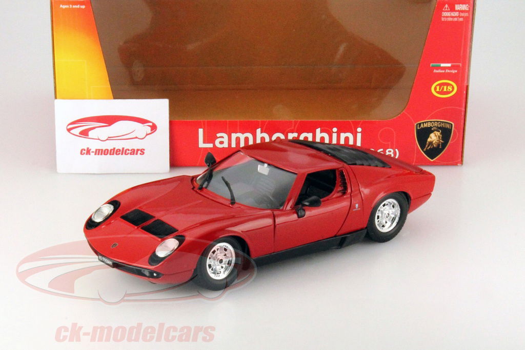 Bburago 1:18 Lamborghini Miura Year 1968 red 18-11010 model car 18