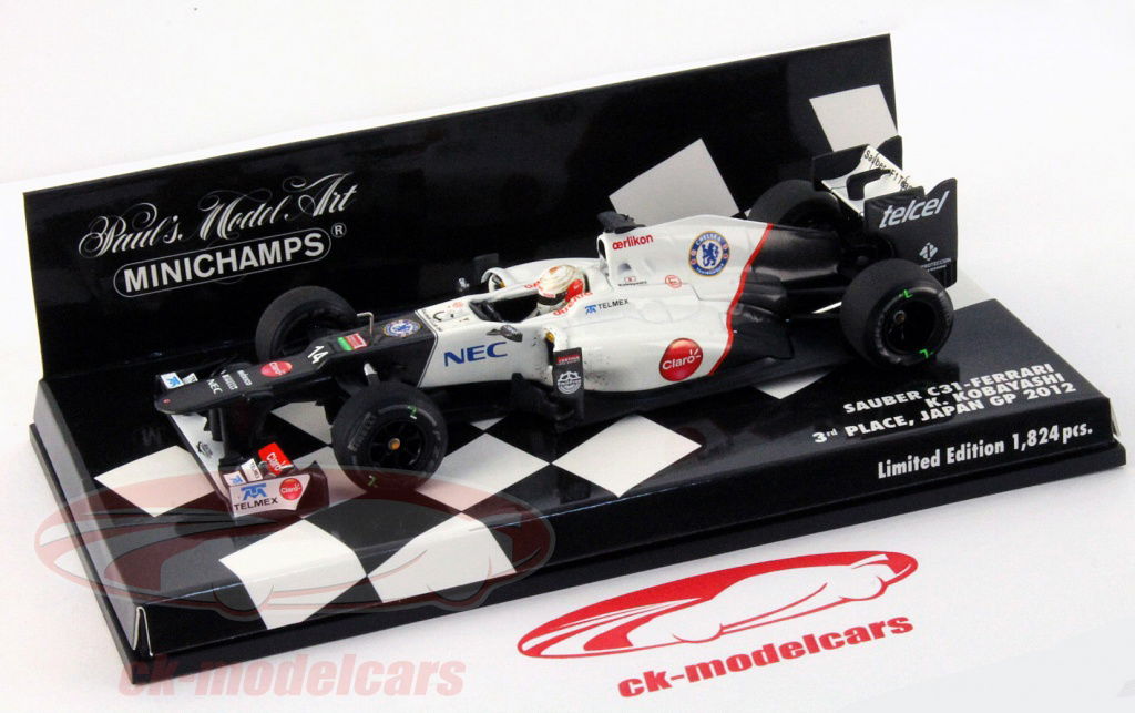 ミニカー MINICHAMPS 1/43 F1 2012 SAUBER C31 Minichamps 1:43 K. Kobayashi Sauber C31 Ferrari #14 3rd