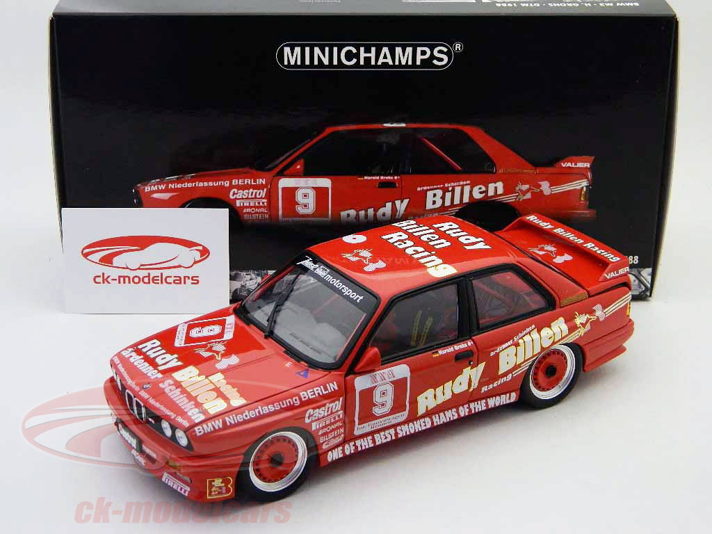 Minichamps 1:18 H. Grohs BMW M3 DTM＃9ルディBillen 1988 180882009