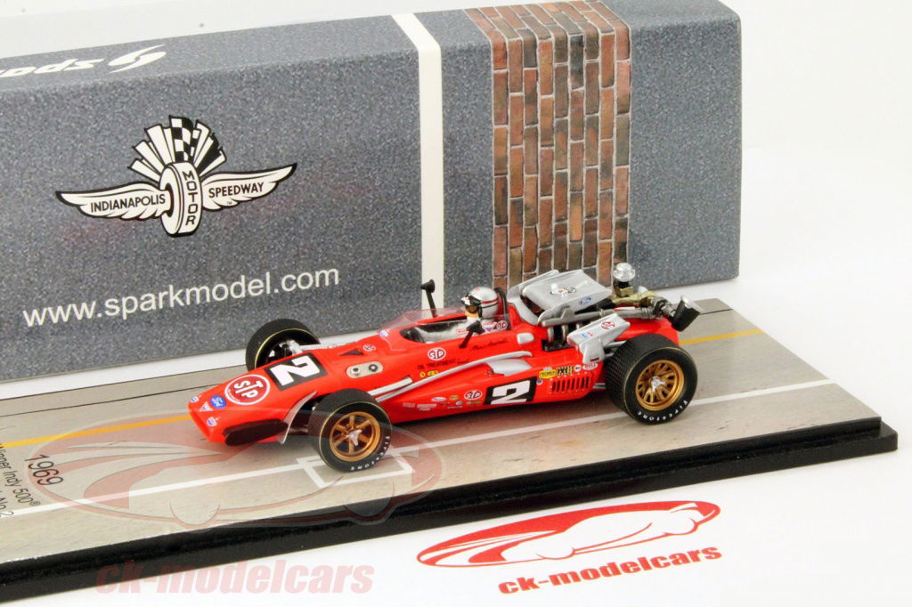 スパーク 1/43 Brawner-Hawk Indy 500 1969 #2 Mario Andretti #2 STP Brawner Hawk Ford 1969 Indy 500 Winner