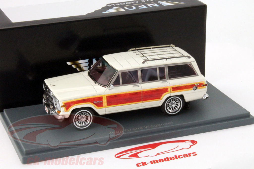 Jeep Grand Wagoneer ミニカー ホワイト/ウッド調　1989 ck-modelcars-video: Jeep Grand Wagoneer Baujahr 1989 weiß