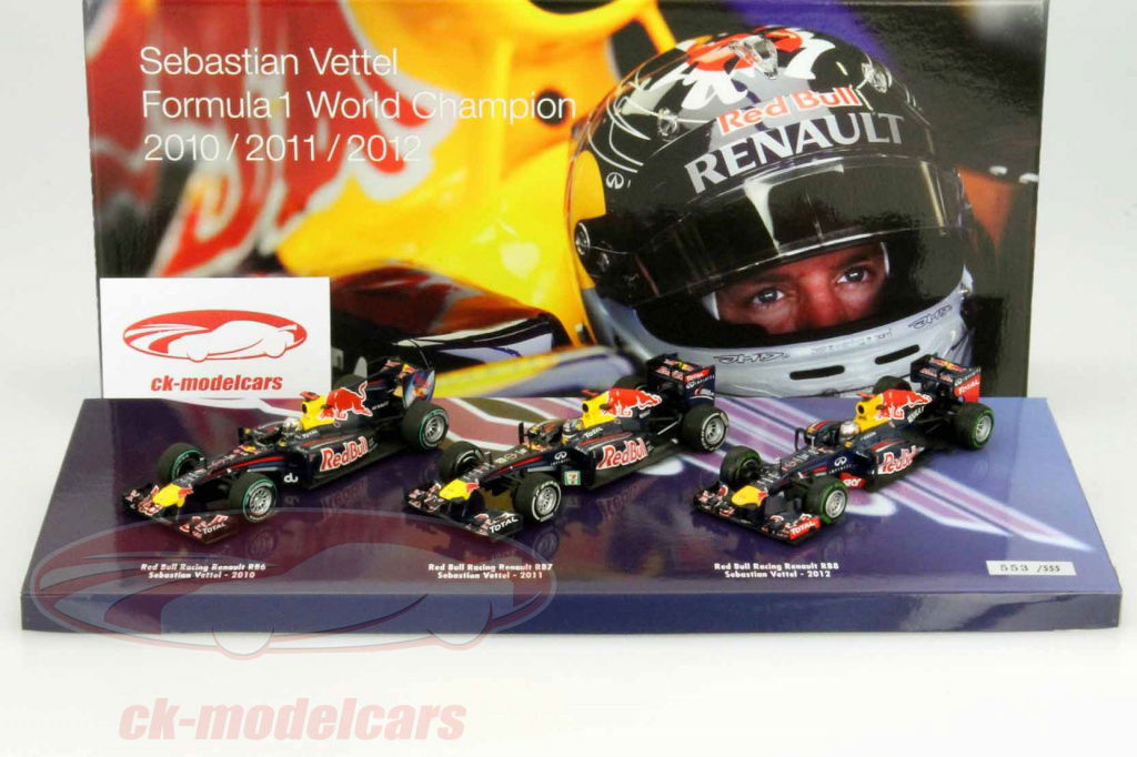 Minichamps 1:43 3-Car Set S. Vettel Red Bull Racing World
