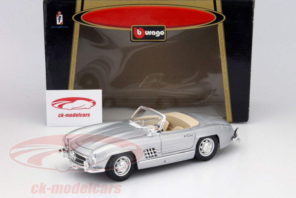 ブラーゴ(1/18) Mercedes Benz 300SL Roadster Bburago 1:18 Mercedes-Benz 300 SL Roadster Year 1957 silver