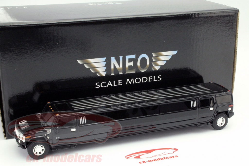 Neo 1:43 Hummer H2 Stretch Limousine black NEO45350 model