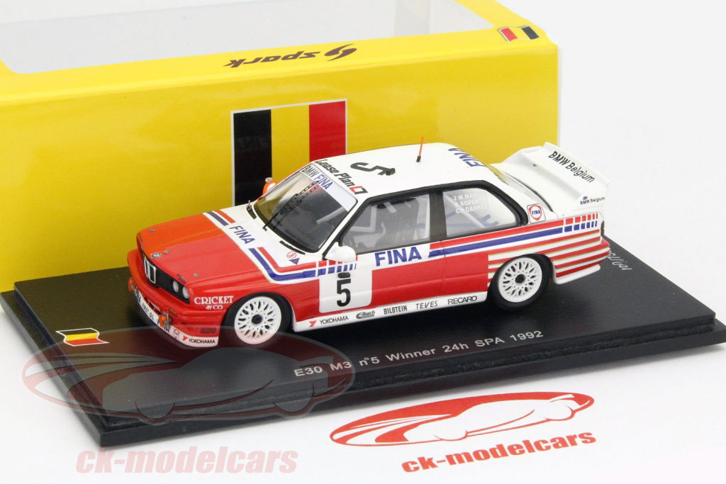 BMW M3 E30 24h Spa 1992 ミニチャンプス ディーラー 43 Spark 1:43 BMW M3 (E30) #5 Winner 24h Spa 1992 Martin