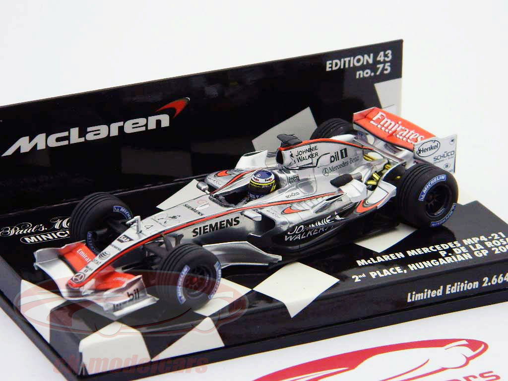 Minichamps 1:43 P. De La Rosa McLaren Mercedes MP4-21 2nd