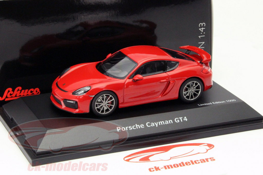 Schuco 1:43 Porsche Cayman GT4 rot 450759100 Modellauto 450759100