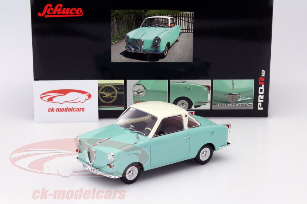 ミニカー SCHUCO 1/18 Goggomobil Coupe TS 250 Schuco 1:18 Goggomobil Coupe TS 250 turquoise / white