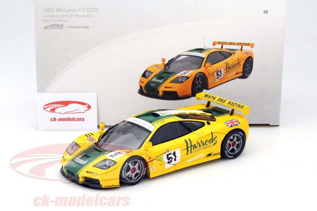 True Scale 1:18 McLaren F1 GTR #51 3rd 24h LeMans 1995