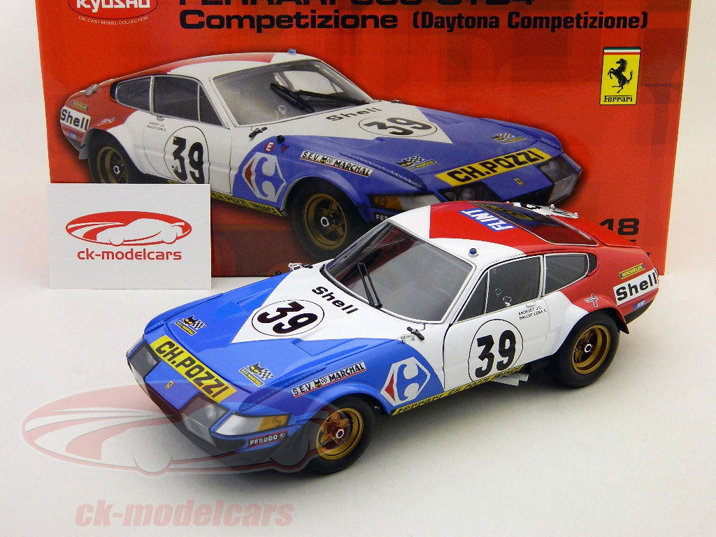 Kyosho 1:18 Ferrari 365 GTB4 Carrefour #39 GT Class Winner