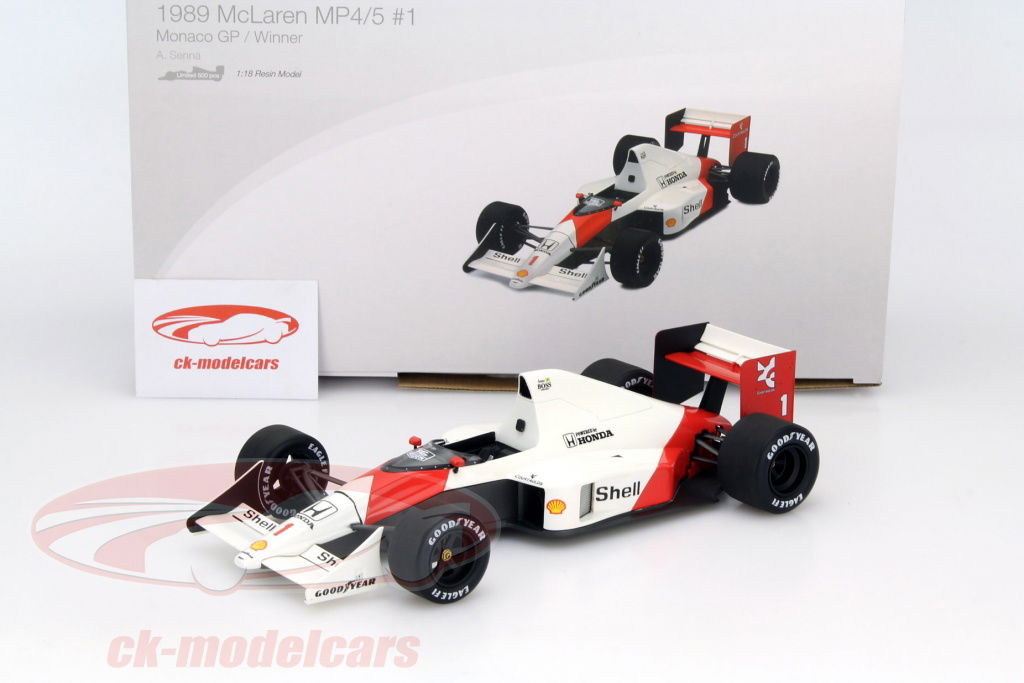 1989 McLaren MP4/5 #1 モナコGP優勝 True Scale 1:18 Ayrton Senna McLaren MP4/5 #1 Winner monaco