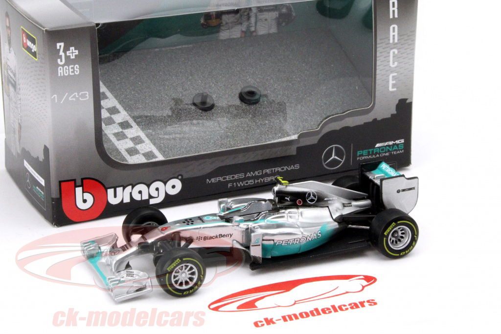Bburago 1:43 Nico Rosberg Mercedes F1 W05 Hybrid #6 formula 1 2014