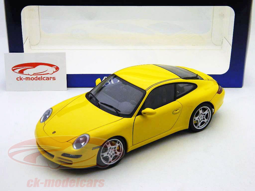 ミニカー PORSCHE911 997cabriolet yellow 1/18 AUTOart 1:18 Porsche 911 (997) Carrera S yellow 78022 model