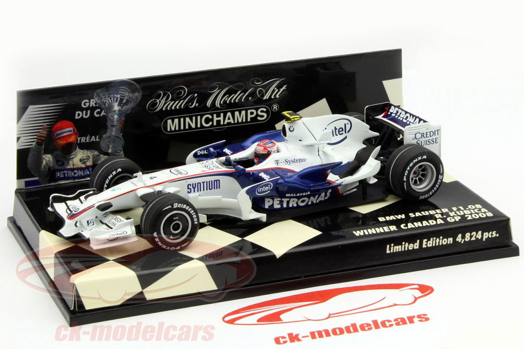 Minichamps 1:43 Robert Kubica BMW Sauber F1.08 #4 Winner