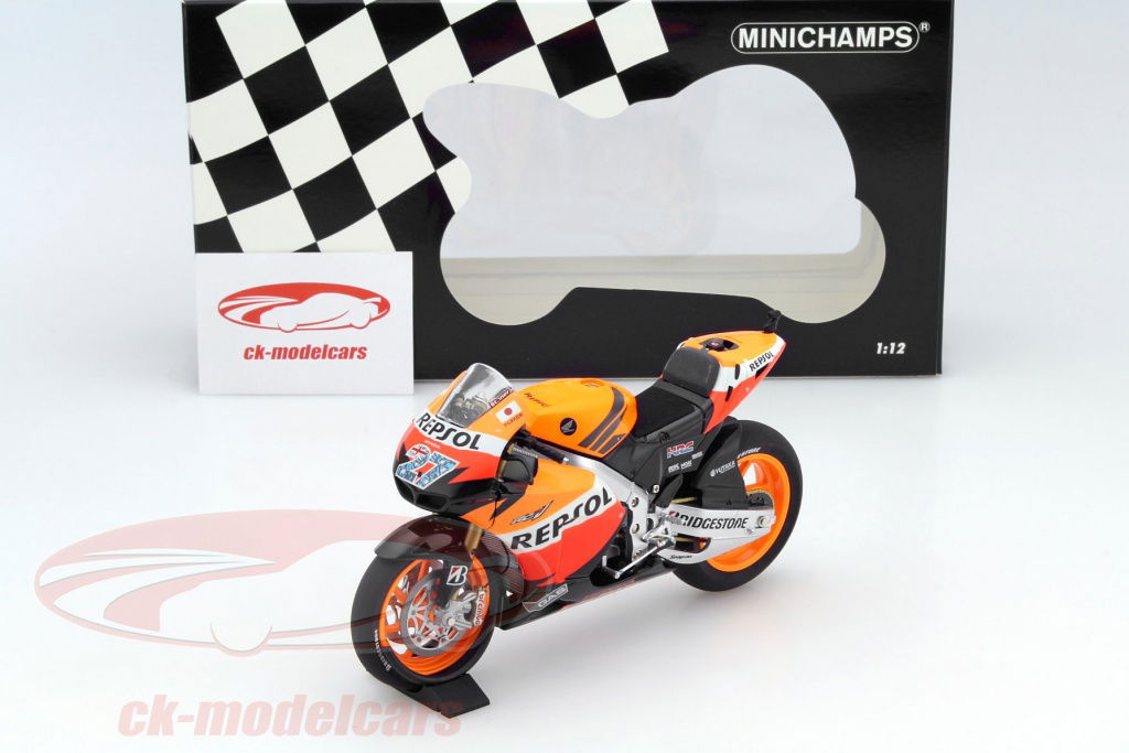 ミニチャンプス 1/12 HONDA RC212V 2011 シモンチェリ Minichamps 1:12 Casey Stoner Honda RC212V #27 World Champion