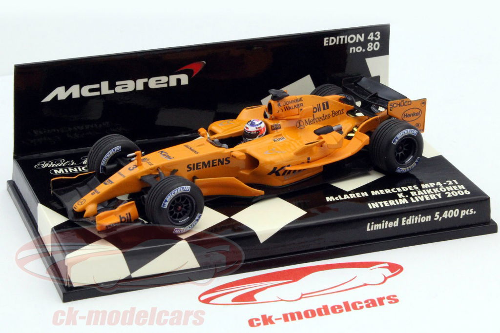 Minichamps 1:43 Kimi Räikkönen McLaren MP4-21 #3 Interim