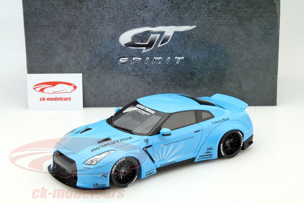 GT-SPIRIT 1:18 Nissan GT-R (R35) LB Works baby blue KJ008 model
