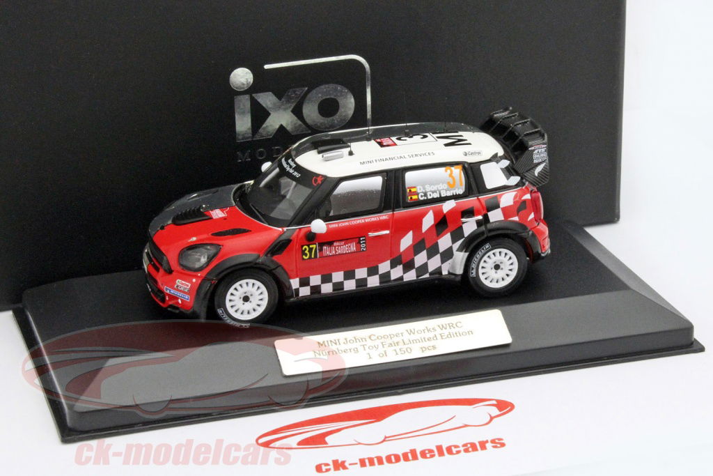 Mini John Cooper Works WRC ミニカー 1/43　4種 Ixo 1:43 Mini John Cooper WRC #37 Rally Sardegna 2011 Toy