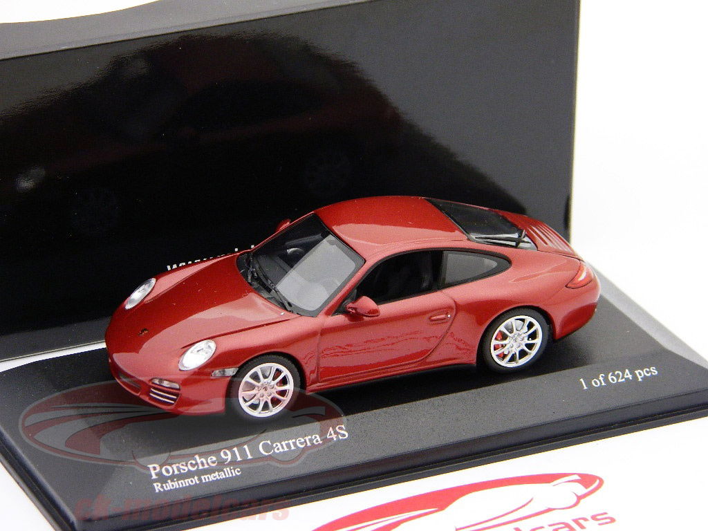 ミニカー Porsche 911 Carrera 4S MINICHAMPS 1/43 Minichamps 1:43 Porsche 911 (997 MKII) Carrera 4s 2008 red