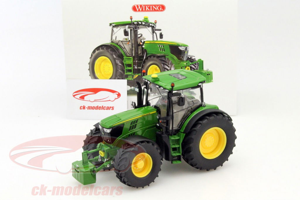 ミニカー Wiking1/32 John Deere 6210R Wiking 1:32 John Deere 6210R Traktor green 7321 model car