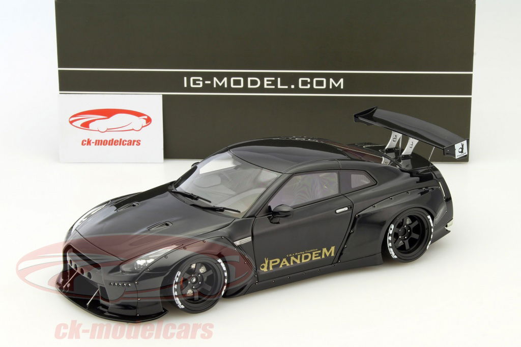 R35 GT-R イグニッションモデル 1/18 PANDEM Ignition Model 1:18 Pandem R35 GT-R black IG1005 model car