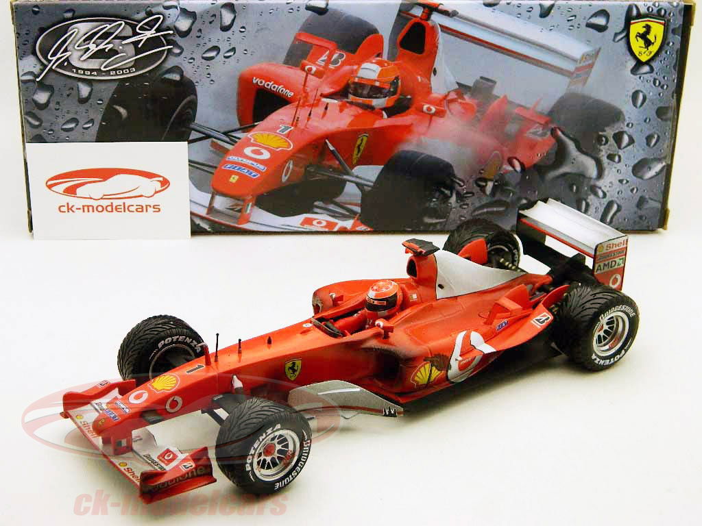 ホットウィール 1/18 フェラーリ ワールドチャンピオン2003 シューマッハ HotWheels 1:18 M.シューマッハフェラーリF2003フォーミュラ1