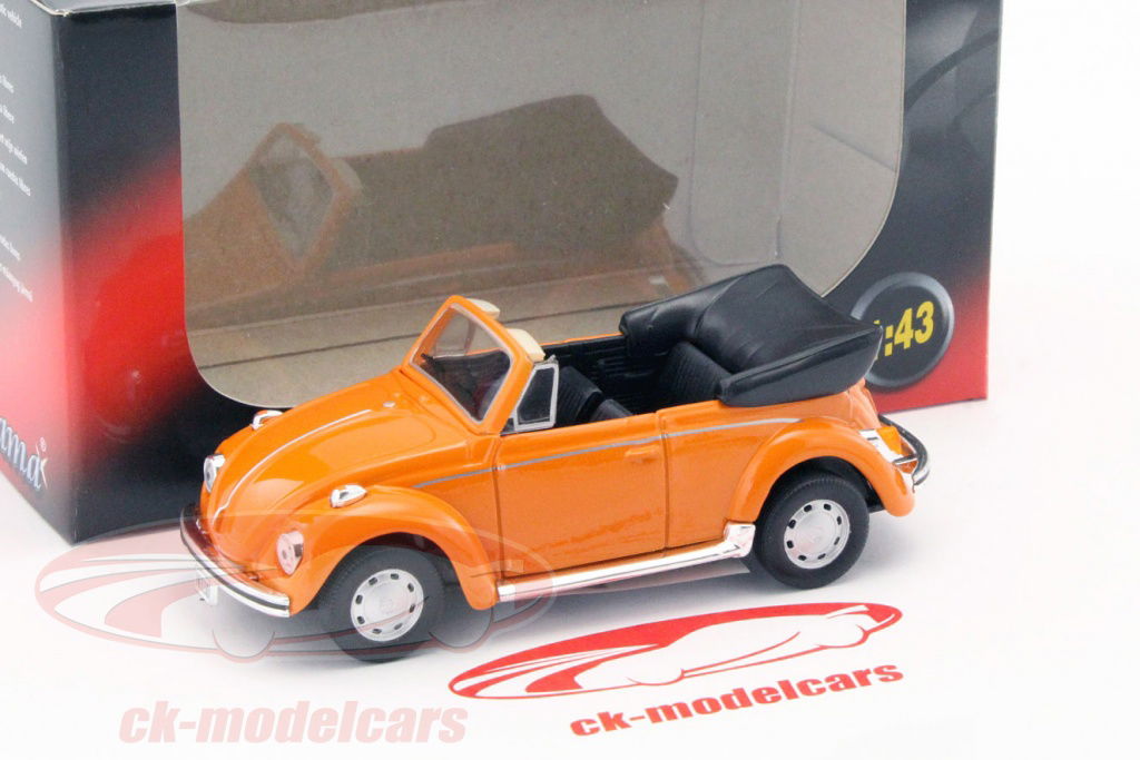 Cararama 1:43 Volkswagen VW Beetle Cabriolet orange CAR10690