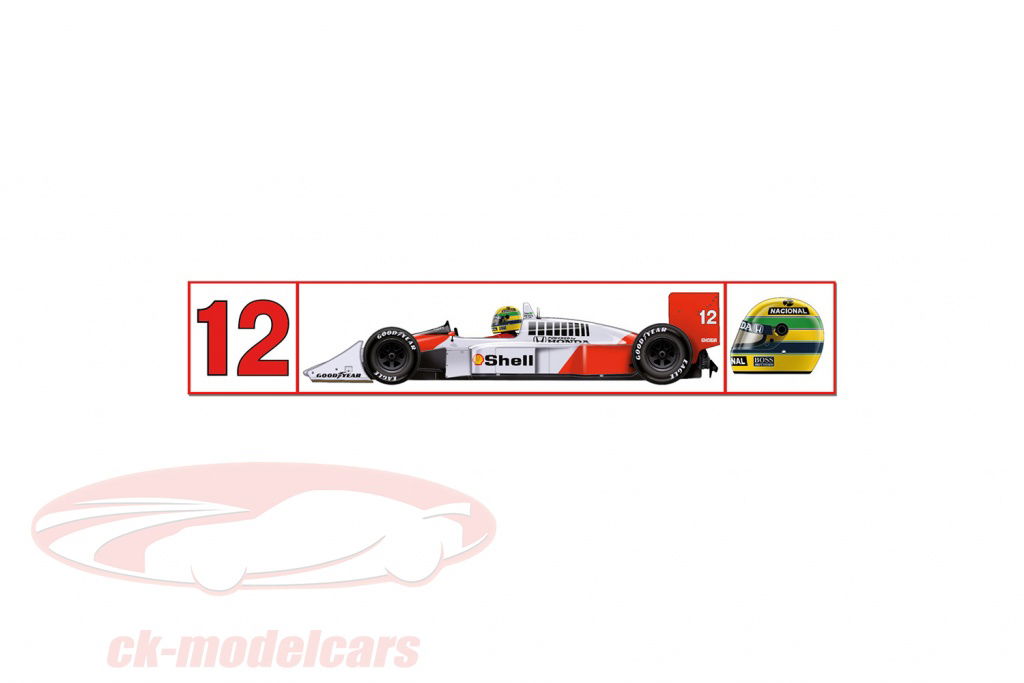 Ayrton Senna sticker McLaren MP4/4 World Champion formula 1
