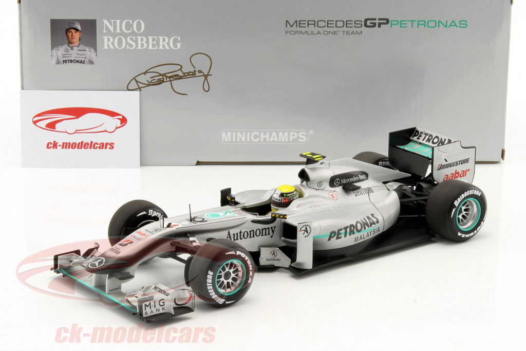 Minichamps 1:18 Nico Rosberg Mercedes GP W01 formula 1 2010