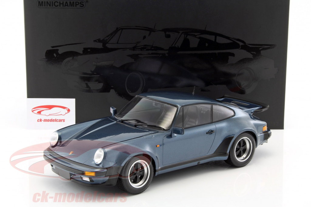 Minichamps 1:12 Porsche 911 (930) Turbo year 1977 blue gray