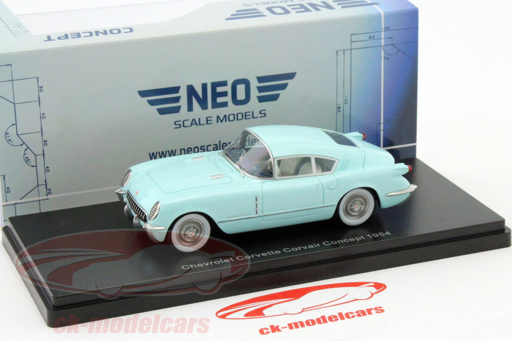 Neo 1:43 Chevrolet Corvette Corvair Concept 築 1954 ライトブルー
