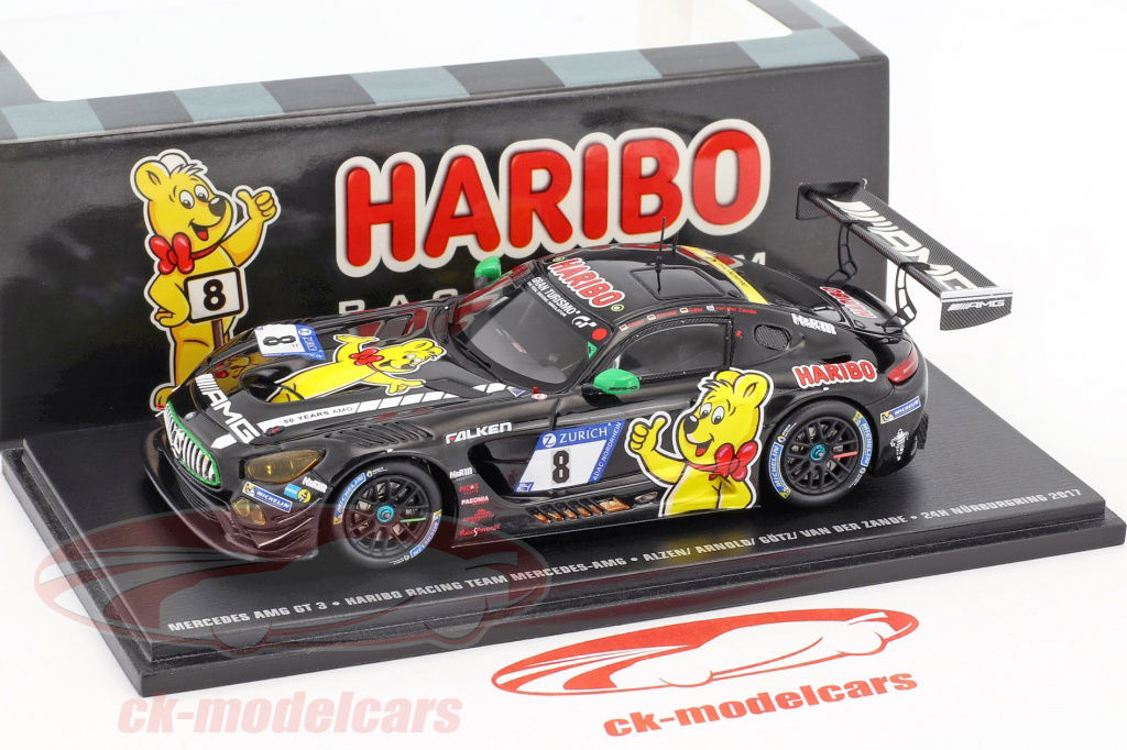 スパーク １/１８ Mercedes ＡＭＧ ＧＴ３ ＨＡＲＩＢＯ ２０１７ Spark 1:43 Mercedes-Benz AMG GT3 #8 24h Nürburgring 2017