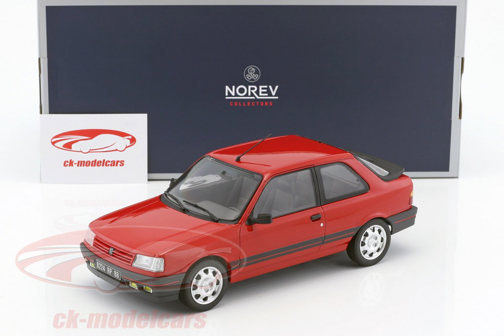 Norev 1:18 Peugeot 309 GTi year 1987 vallelunga red 184880 model