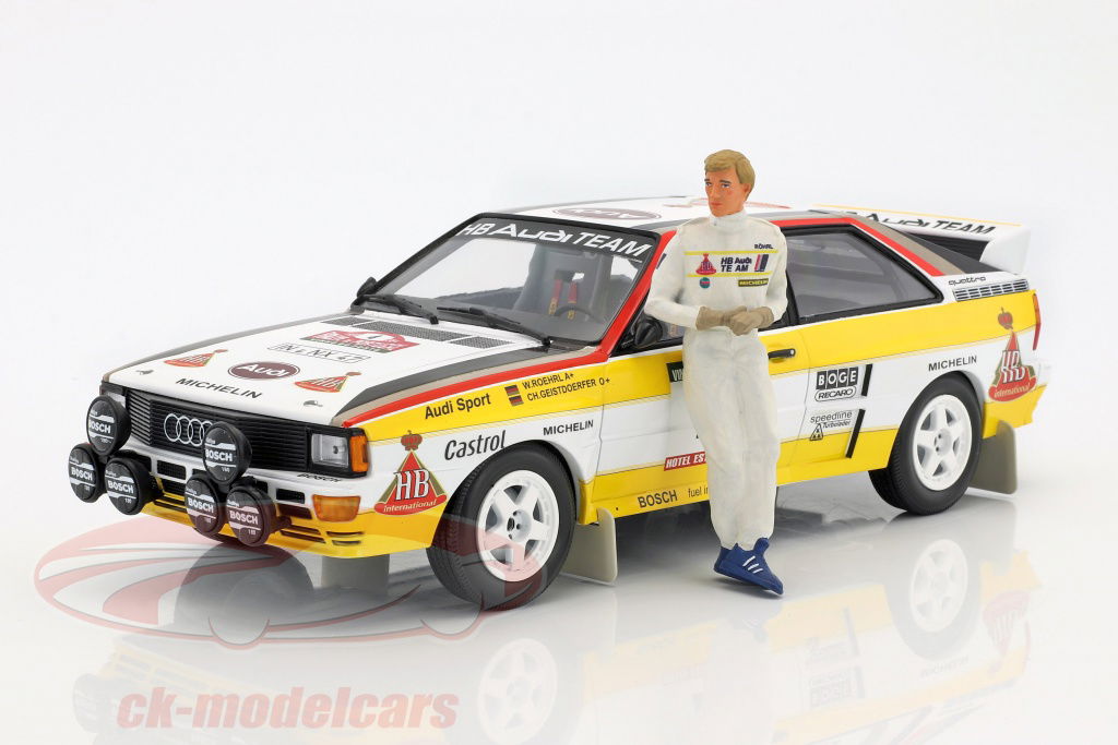 figurenmanufaktur 1:18 ウォルター Röhrl Audi Quattro フィギュア