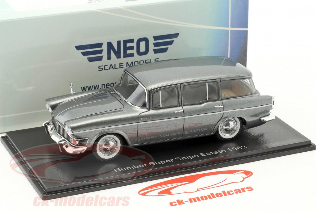 HUMBER SUPER SNIPE ESTATE 1963 GREY METAL NEO 46330 1:43 RESINE BREAK SW RHD