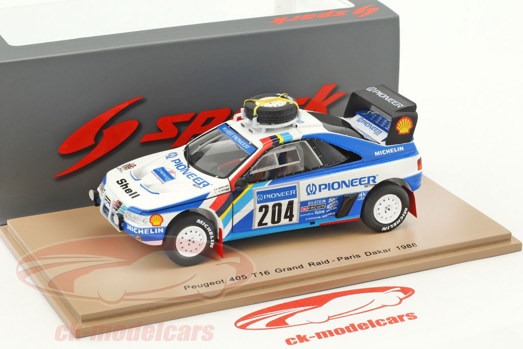 Spark 1:43 Peugeot 405 T16 Grand Raid #204 Rallye Paris