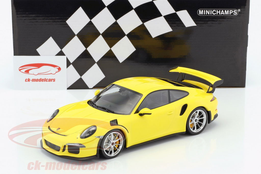 Minichamps 1:18 Porsche 911 (991) GT3 RS 築 2015 黄色 / 銀 リム