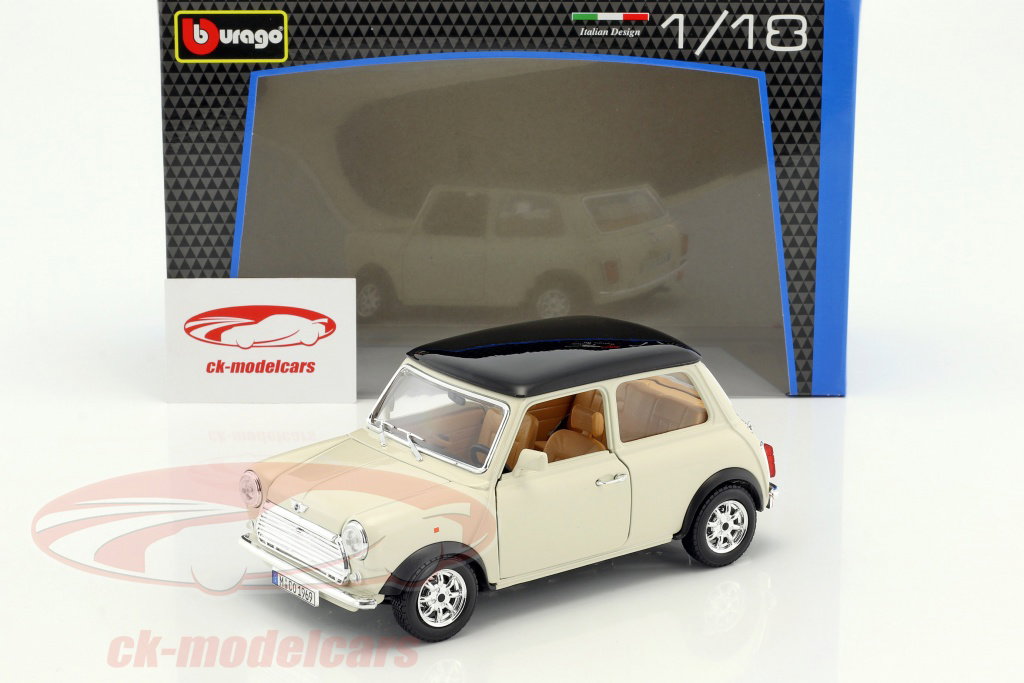Bburago 1:18 Mini Cooper year 1969 cream 18-12036 model car 18